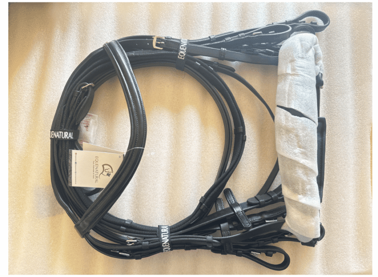 Equenatural Leather Weymouth Double Bridle with Reins | Premium Dressage Tack