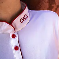 CWD Women’s White Polo Shirt – Elegant, Breathable & Performance-Ready