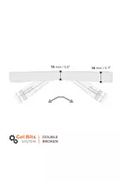 Winderen Double Broken Mullen Mouth Bit - White, 145
